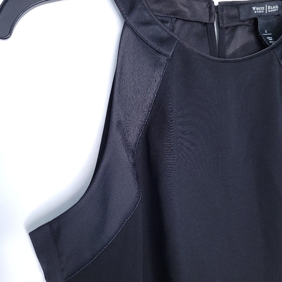 WHITE HOUSE BLACK MARKET Women's Black Sleeveless Top With Keyhole Back Size 2 - Picture 4 of 12